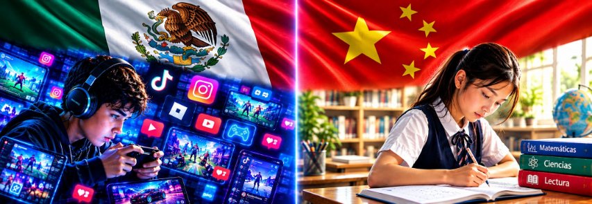 1 vs 540 · México y China en educación